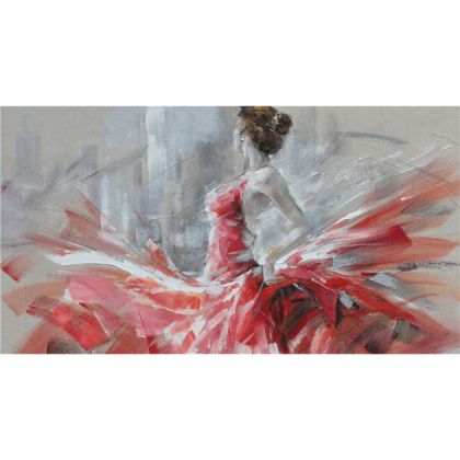 КАРТИНА ТАНГО ТАНГО ЧЕРВЕНО 100x70x3.8cm 6/КУТ.
