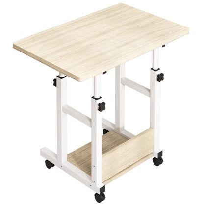 Мобилно бюро Stolu мдф-метал в натурално бял цвят 60х40х68см