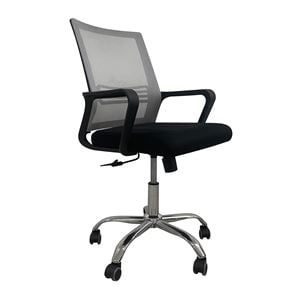 Офис стол Chrome Metal, Mesh Grey - Black