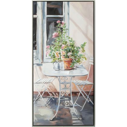 ПЛАТНО КАРТИНА ЛИМОНАДА В ДВОРА В КУТИЯ В РАМКА - 52.5x102.5x4.5cm 8/KIB