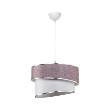 Полилей Loopy Ε27 розово-бял D30x18см