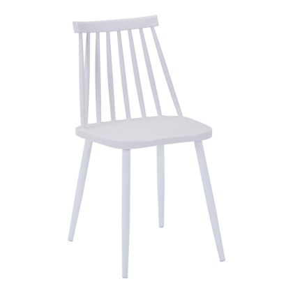Стол Aurora I pp в бял нюанс-бял метален крак 43x48x79см