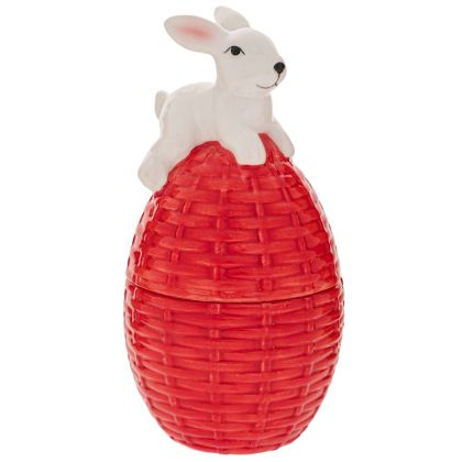 БУРКАН ЗА БОНБОНИ ЧЕРВЕНО ЯЙЦЕ СЪС ЗАЙЧЕ 10Х10Х21СМ