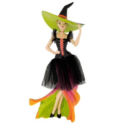 ЕЛЕГАНТНА ФИГУРА НА ВЕЩИЦА ОТ ПОЛИРЕЗИН 27.5Χ50.5Χ60CM