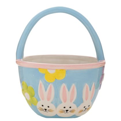 КЕРАМИЧНА ВЕЛИКДЕНСКА КОШНИЦА СИНЯ 15Х15Х19СМ