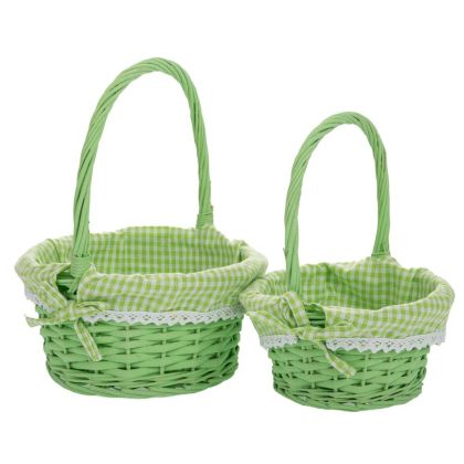 КОМПЛЕКТ 2 ЗЕЛЕНИ КОШНИЦИ 25X12 30-20X10 25CM