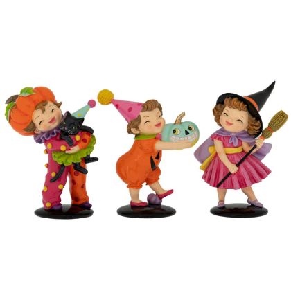 КОМПЛЕКТ 3 ФИГУРИ ЗА ХЕЛОУИН ОТ ПОЛИРЕЗИН 3 ДИЗАЙНА 12Χ8Χ16CM