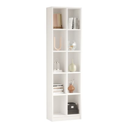 Oteca 10-местна библиотека в бял нюанс 51,1x25,4x180см