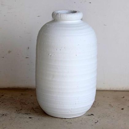 ВАЗА, КЕРАМИКА, БЯЛА, 20x20x33,5 см