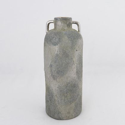 ВАЗА, КЕРАМИКА, СИВА И СРЕБРИСТА, 16x16x40,5 см