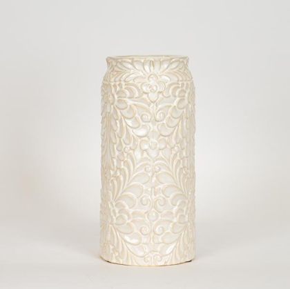 ВАЗА, КЕРАМИКА, СИВА, 9,5x9,5 x20,5см