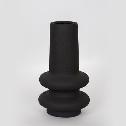 ВАЗА, КЕРАМИКА, ЧЕРНА, 18x18x32см