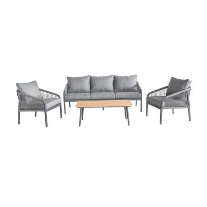 ГРАДИНСКИ КОМПЛЕКТ 4БР FYLLIANA MARRAKESH СИВ ЦВЯТ 189X73X72СМ.