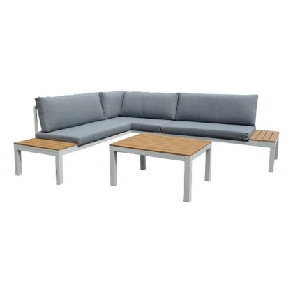 ГРАДИНСКИ СЕТ ОТ 3 ЧАСТИ PUEBLA БЯЛ ЦВЯТ 270X220X77СМ