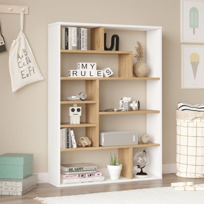 Етажерка Decora в естествен бял нюанс 90x22x123.6см