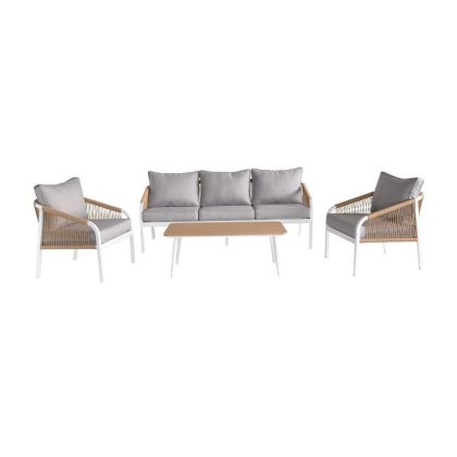 КОМПЛЕКТ ГРАДИНСКИ СТОЛ 4БР FYLLIANA MARRAKESH БЯЛ ЦВЯТ 189X73X72CM