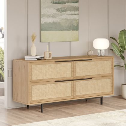Конзола Baron с място за съхранение в естествен нюанс 160x44.5x74.3см