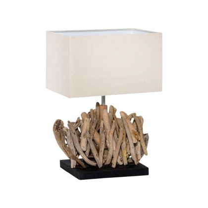 НАСТОЛНА ЛАМПА DANTE NATURALLY ОТ МОРСКО ДЪРВО ЦВЯТ БЕЖОВ - НАТУРАЛЕН 35X14X54CM E27