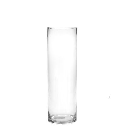 ПРОЗРАЧНА СТЪКЛЕНА ПРАВА ВАЗА D 18X46 СМ