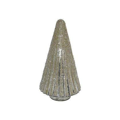 СТЪКЛЕНО ДЕКОРАТИВНО ДЪРВО FL547 СРЕБРИСТ ЦВЯТ 13X24CM