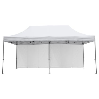 ШАТРА HEAVY DUTY СЪС СТРАНИЧНИ СЕННИЦИ CRESSEN HM21099 СГЪВАЕМА-АЛУМИНИЕВА СРЕБРИСТА РАМА-БЯЛА 3x6x3.4Hm