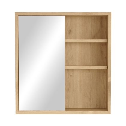 Шкаф за баня Bagno с огледало в естествен нюанс 60x14.5x63.6см