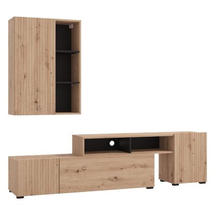 МЕБЕЛИ ЗА ХОЛ BALOS ARTISAN ДЪБ 199X42X163СМ