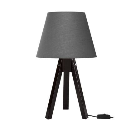 Настолна лампа Adeck E27 в кафяво-сив абажур Φ25x45см