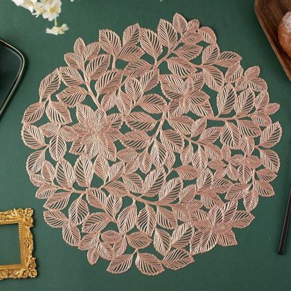 ПОДЛОЖКА ROSE GOLD FLOWER 38СМ