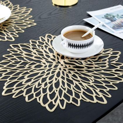 ПОДЛОЖКА ЗЛАТЕН ХИБИСКУС 38СМ