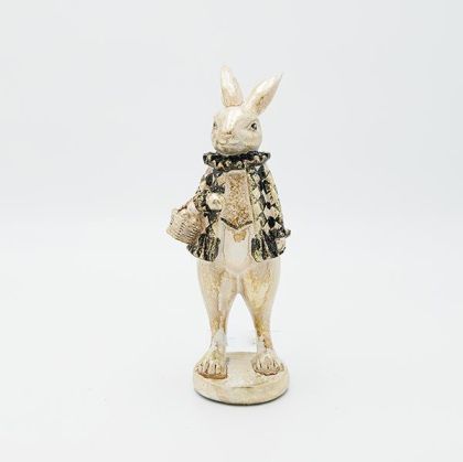 ВЕЛИКДЕНСКИ ЗАЕК С КОШНИЦА, ПОЛИРЕЗИН, 9x24.5x9.5cm