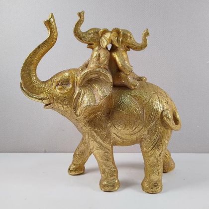 ДЕКОРАТИВЕН СЛОН ЗЛАТНО, 24x9.5x26cm