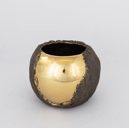 КАШПА, ЗЛАТНО И КАФЯВО, 18,5x18,5x15см