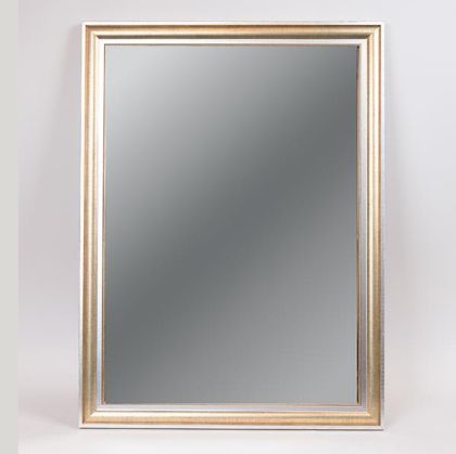 ОГЛЕДАЛО, ПЛАСТМАСА, БЯЛО ДЪРВО, 50x70см