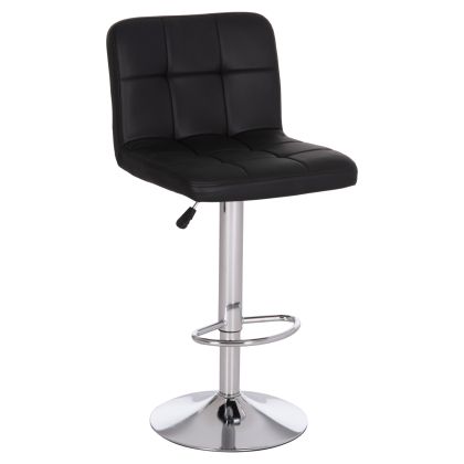 ВЪРТЯЩ СЕ БАР СТОЛ DIANA HM202.21 ЧЕРЕН PU--ХРОМИРАН МЕТАЛ 44X52X109HCM.
