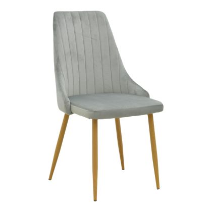 СТОЛ AZORI СИВ КАДИФЕЕН ПЛАТ С ЕСТЕСТВЕН МЕТАЛЕН КРАК 49X55X85СМ