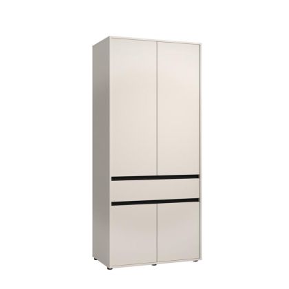 ГАРДЕРОБ CORBETT 2K1F H211 КАШМИР/МАТОВ ЧЕРЕН ЦВЯТ 93X55X211СМ