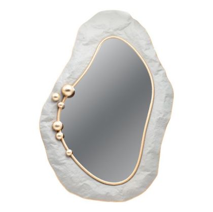 ОГЛЕДАЛО С МЕТАЛНА РАМКА СИВО-ЗЛАТИСТО 52.7X78.7X5.7СМ