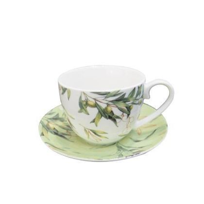 ЧАША С ЧИНИЙКА ПОРЦЕЛАН С МАСЛИНОВИ КЛОНКИ 230мл