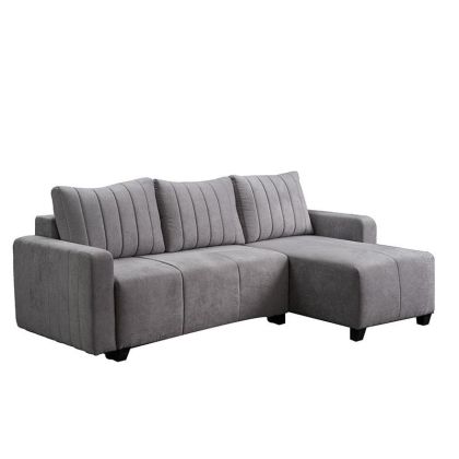 ЪГЛОВ РАЗТЕГАТЕЛЕН ДИВАН METRO СИВ 231X150X74СМ