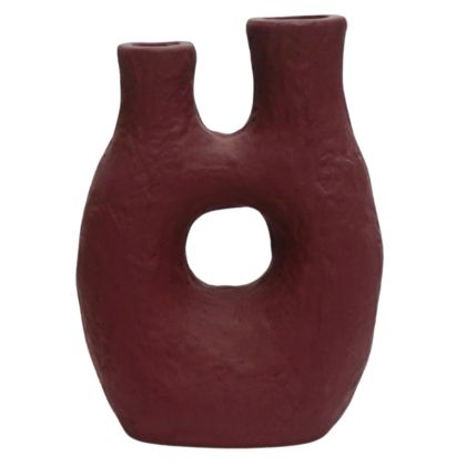 ДЕКОРАТИВНА ВАЗА NAMENTIS HM4665.03S ТЕРАКОТА В КЕСТЕНОЧЕРВЕН ЦВЯТ - 26X15X32.5ВСМ.