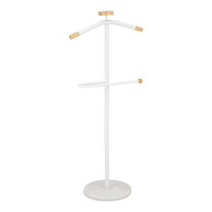 ЗАКАЧАЛКА ЗА ПАЛТА JOLMA МЕТАЛ-ДЪРВО В БЯЛ ЦВЯТ D30X111СМ