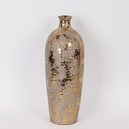 КЕРАМИЧНА ЗЛАТНА ВАЗА 16X16X43СМ