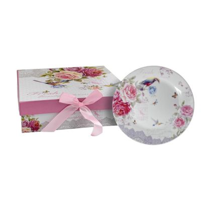 КОМПЛЕКТ КЕРАМИЧНИ ЧИНИИ 6 БРОЯ В КУТИЯ FL66 ФЛОРАЛ 19 СМ