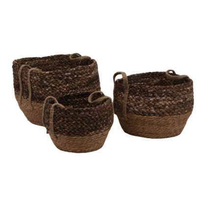 КОМПЛЕКТ ОТ 3 САКСИИ КАФЯВО-БЕЖОВ ЦВЯТ 38X27СМ