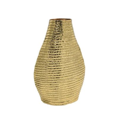 МЕТАЛНА ДЕКОРАТИВНА ВАЗА FL7841 ЗЛАТИСТ ЦВЯТ 20X9X31СМ