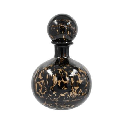 СТЪКЛЕНА ДЕКОРАТИВНА БУТИЛКА FL1828 КАФЯВ ЖИВОТИНСКИ ПРИНТ 17X21СМ