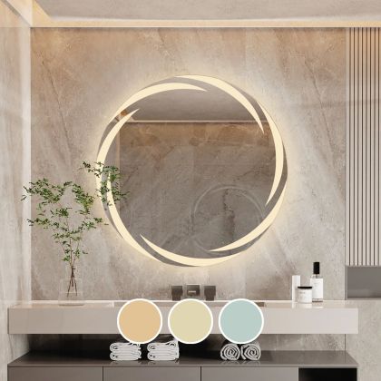 LED-1 СТЕННО ОГЛЕДАЛО - ОСВЕТЕНО - СЕНЗОРНО, С 3 ОПЦИИ ЗА СМЯНА НА ЦВЕТА