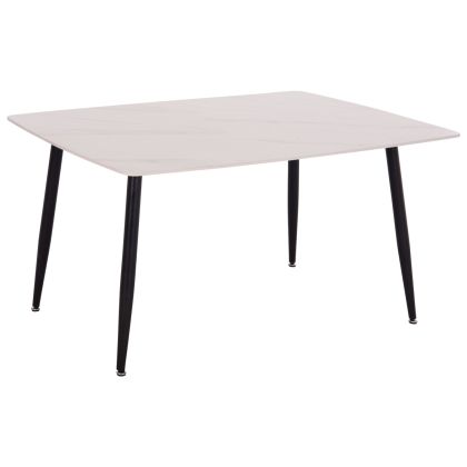 ТРАПЕЗАРНА МАСА RAVEN HM18149.01 КЕРАМИЧЕН ПЛОТ В БЯЛ МРАМОР 140X80X74ВСМ.