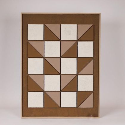 КАРТИНА ПЛАТНО С 3D ДИЗАЙН, КАФЯВО - БЕЖОВО 60X2.9X80СМ